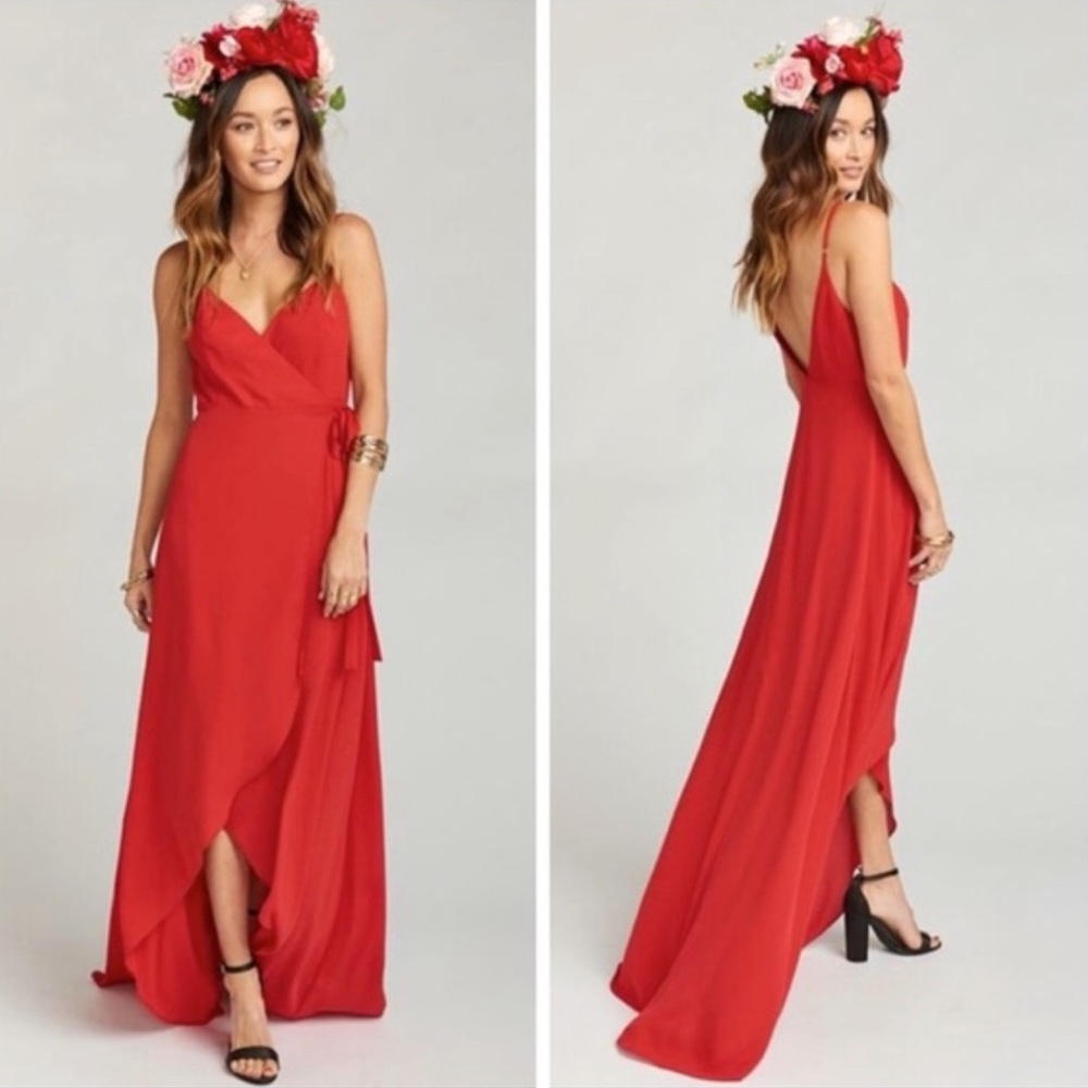 Show Me Your MuMu Red Wrap Dress
